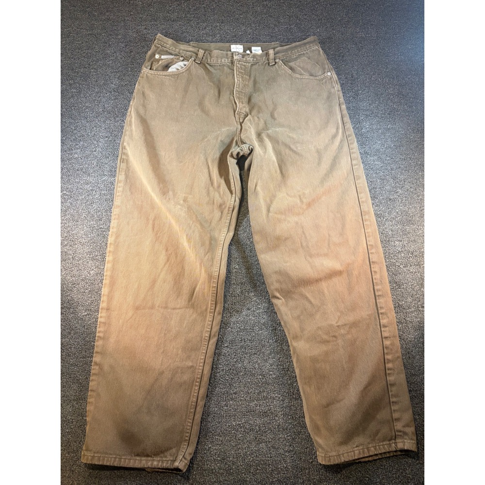 Calvin Klein Jeans Mens 38x29 Khaki Tan Cotton Straight Leg Denim Pants 0039‎